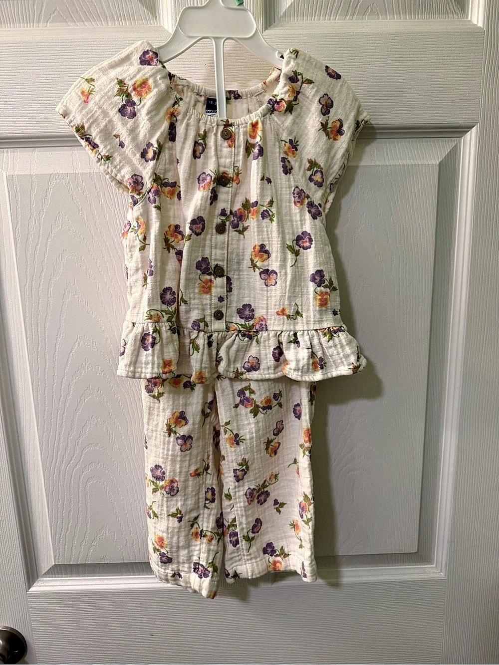 Old Navy Floral Girls 18-24M Matching Set